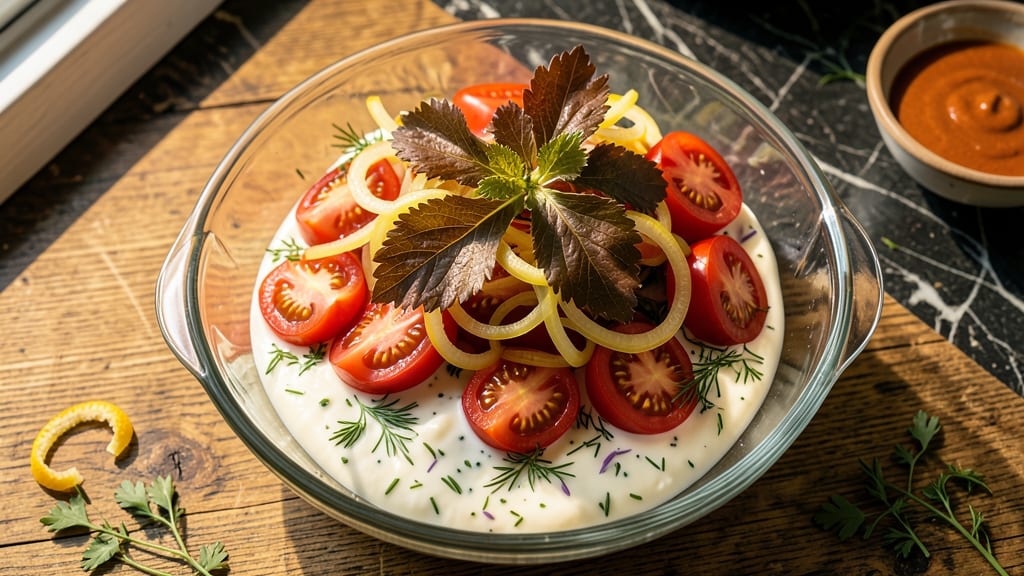 Amish Tomato Salad Recipe: Crisp Celery Crowns Over Creamy Herb Dressing Bliss