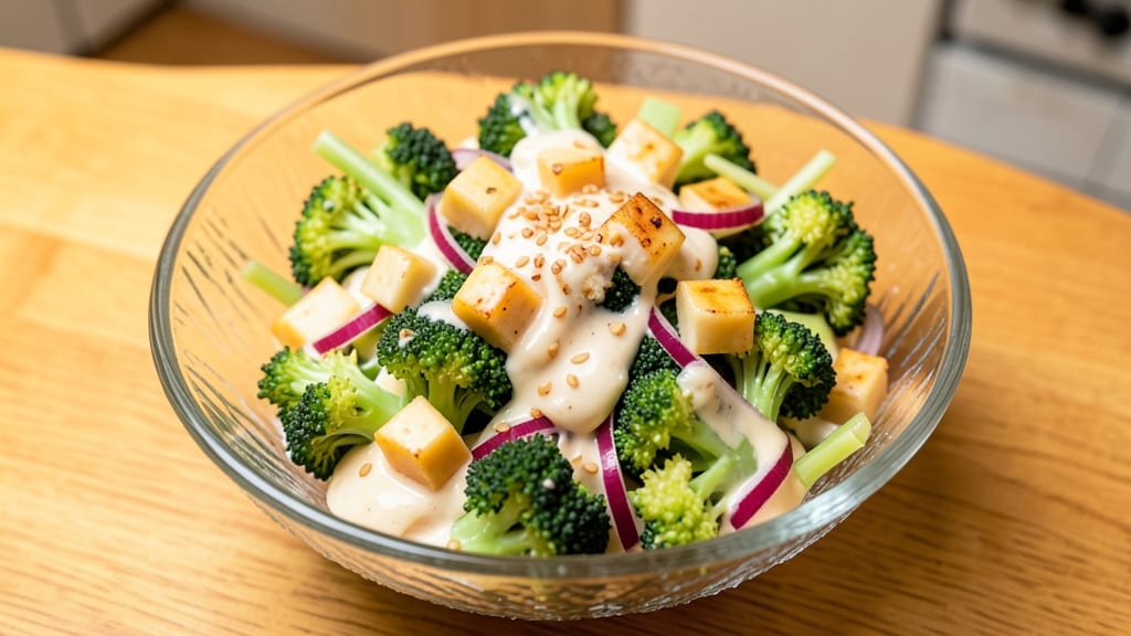 Broccoli Salad Recipe with Cheddar Cheese: Sharp Cheese and Crunchy Celery Crowns