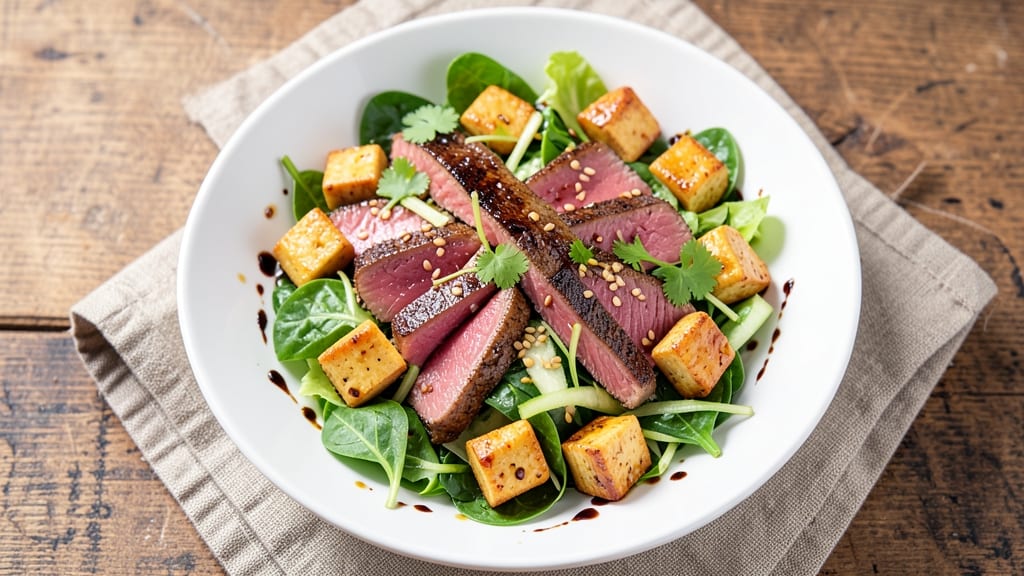 BJ's Seared Ahi Salad Recipe: Smoky Sesame-Crusted Fish Over Crisp Celery Crowns