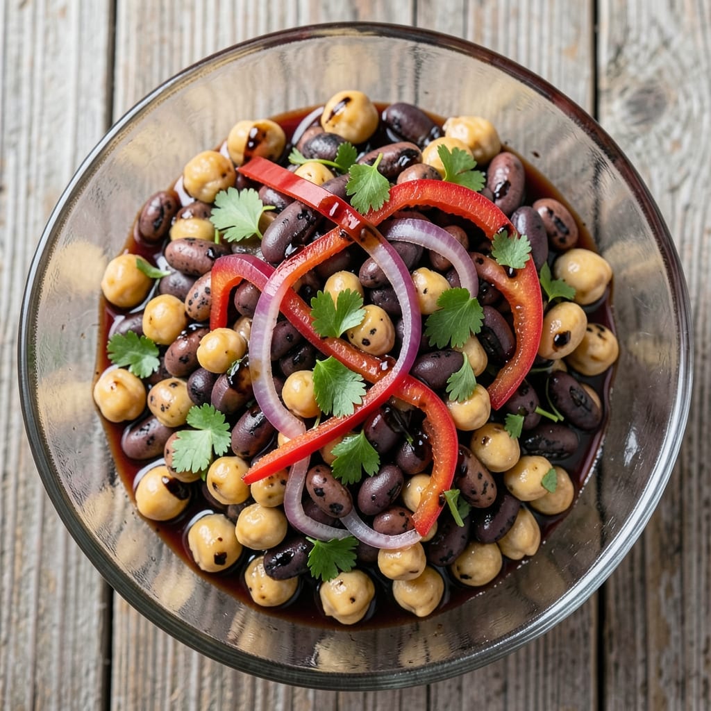 3 Bean Salad Recipe With Balsamic Vinegar: Bright Balsamic Tang Meets Crunchy Pantry Beans