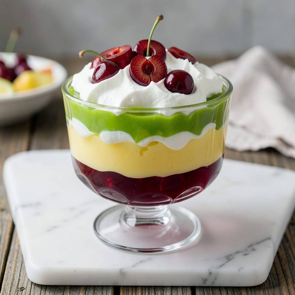 3 Layer Jello Salad Recipe: Vintage Party Crowd-Pleaser With Crunchy Topping