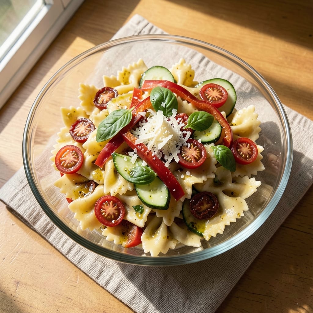 5-Star Italian Pasta Salad Recipe: Creamy Parmesan and Sun-Dried Tomato Elegance