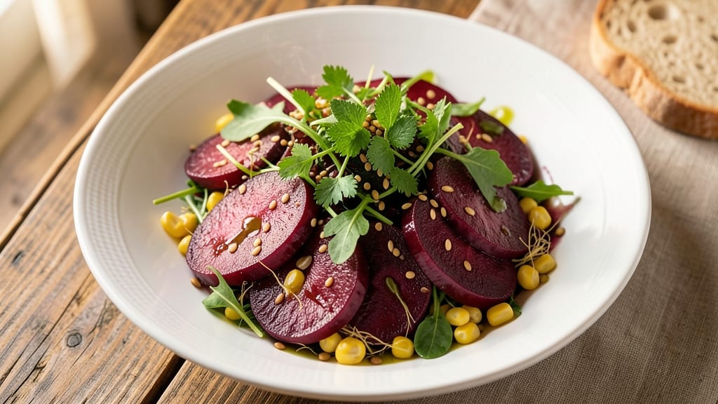 Beet and Corn Salad Recipe: Sweet Earthy Bites With Crunchy Pepitas