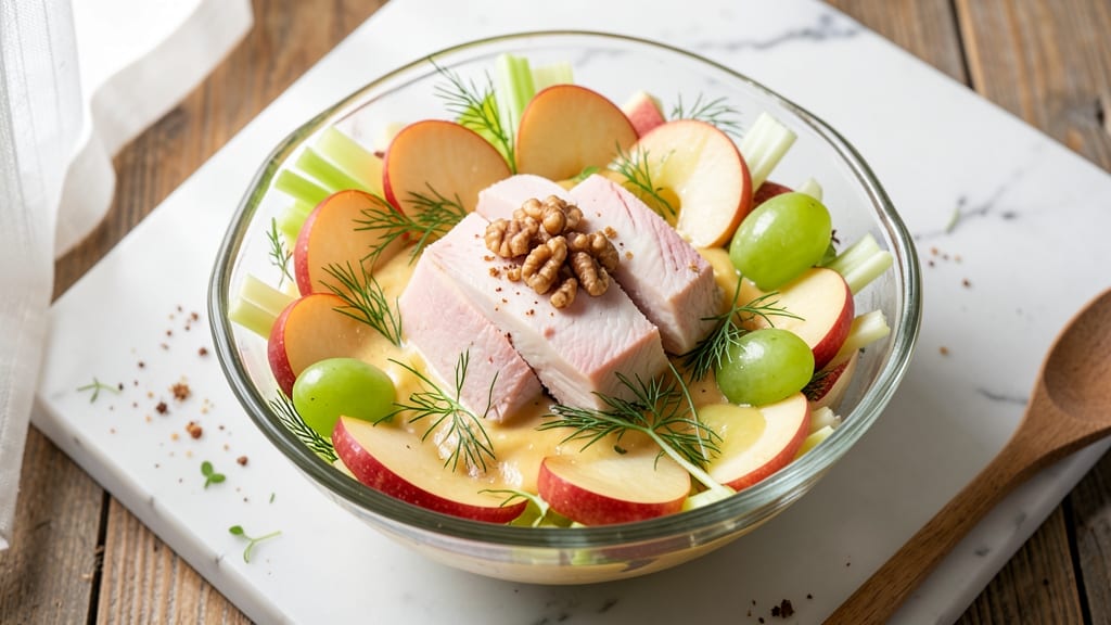 Apple Waldorf Chicken Salad Recipe: Crunchy Celery-Apple Crunch Meets Creamy Herb Velout