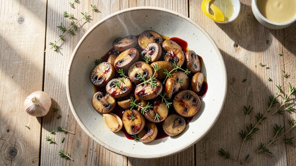 Button Mushroom Salad Recipe: Earthy Umami Crunch With Garlicky Dressing