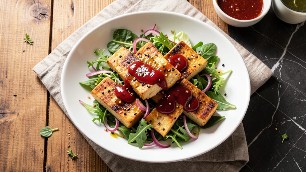 Baked Tofu Salad Recipe: Crispy Edges and Creamy Herb Harmony