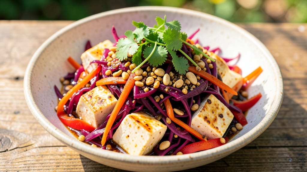 By Chloe Spicy Thai Salad Recipe: Bold Peanut-Lime Zing With Crispy Tofu