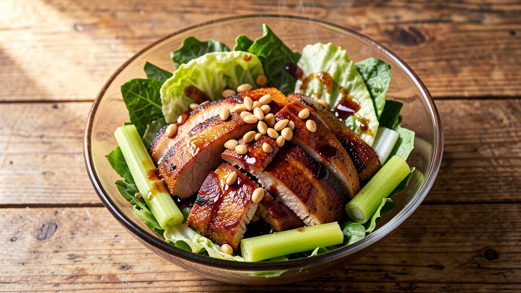Burges Smoked Turkey Salad Recipe: Smoky Grilled Turkey Over Crisp Celery Crowns