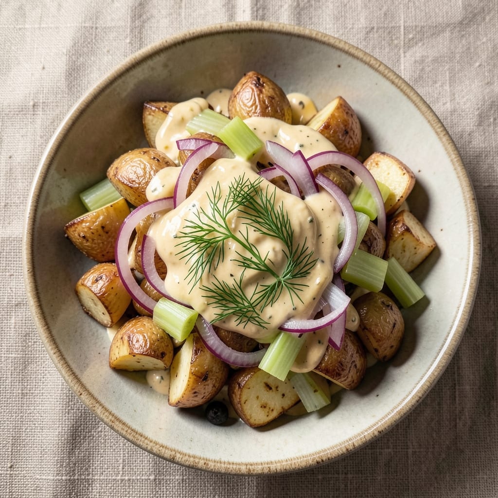 Absolute Best Potato Salad Recipe: Crunchy Celery and Mustard-Pickled Tang