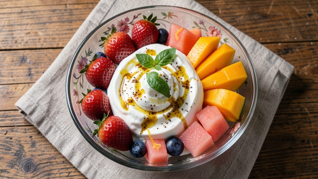 Burrata Fruit Salad Recipe: Creamy Cheese Meets Sweet Tart Freshness