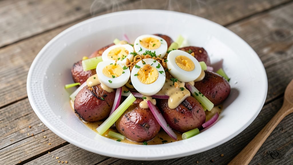Baked Potato Salad Recipe with Red Potatoes: Warm Spuds and Crisp Celery Crowns