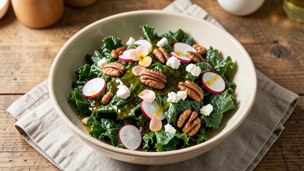 Best Kale Salad Recipe Ever: Crisp-Tossed Greens With Nutty Pecan Crunch
