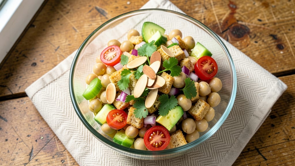 Best Chickpea Salad Recipe Ever: Crunchy Celery Crowns Over Zesty Lemon-Herb Velout Bliss