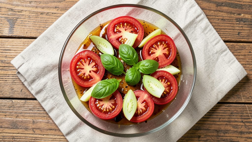 Campari Tomato Salad Recipe: Aperitif-Inspired Bite with Celery Crown Crunch