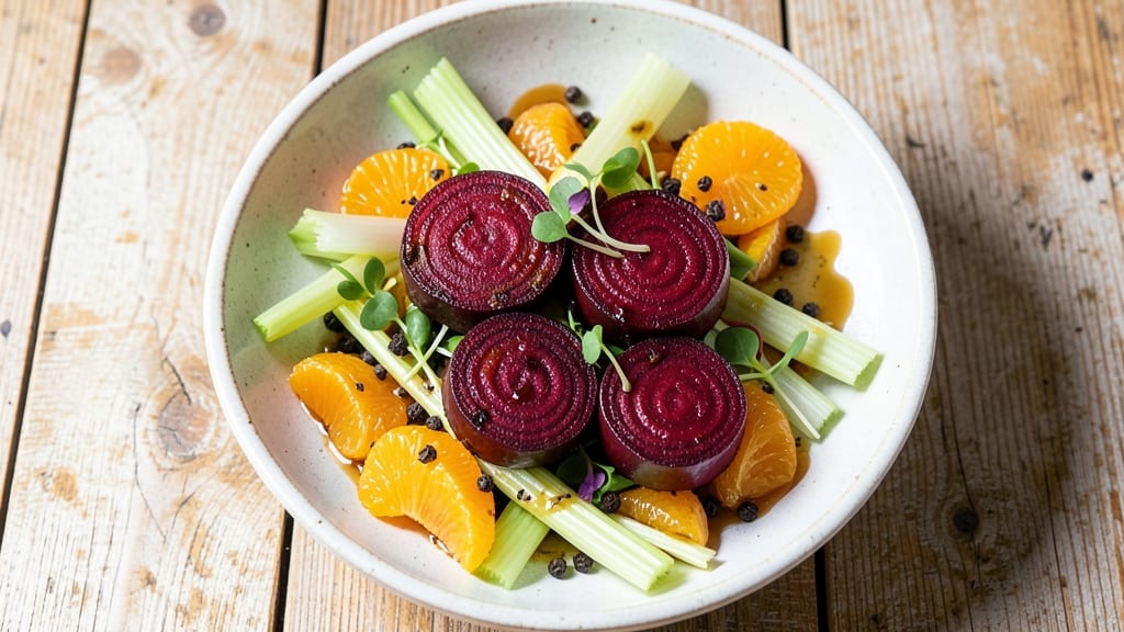Beetroot Salad Recipe Ideas: Earthy-Sweet Bites With Crisp Celery Crowns