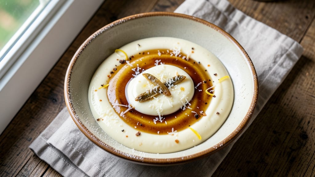Babe's Chicken House Salad Dressing Recipe: Bold Anchovy-Parmesan Velouté With Celery Crown Crunch