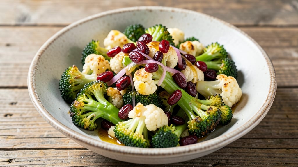 Broccoli Cauliflower Cranberry Salad Recipe: Bright Holiday Crunch in 15 Minutes