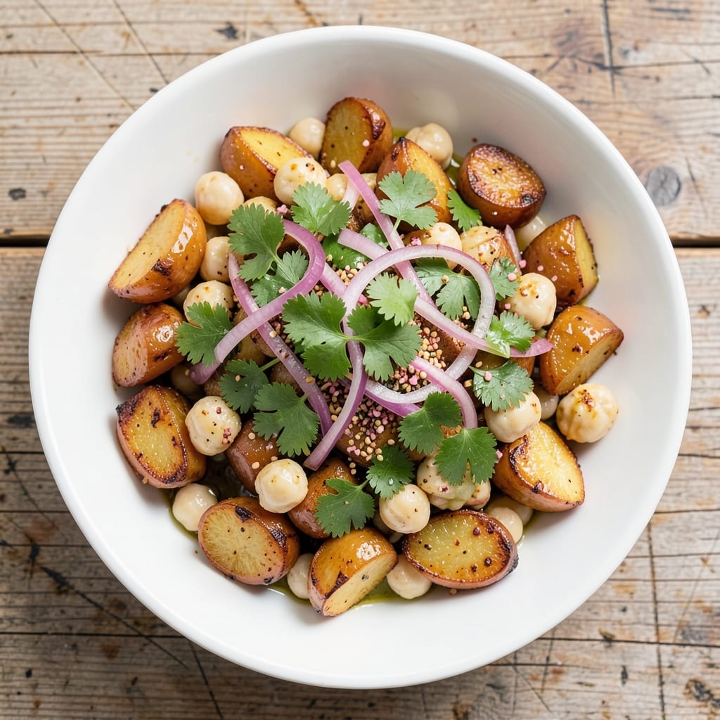 Aloo Chana Salad Recipe: Spiced Chickpea and Potato Crunch Bowl