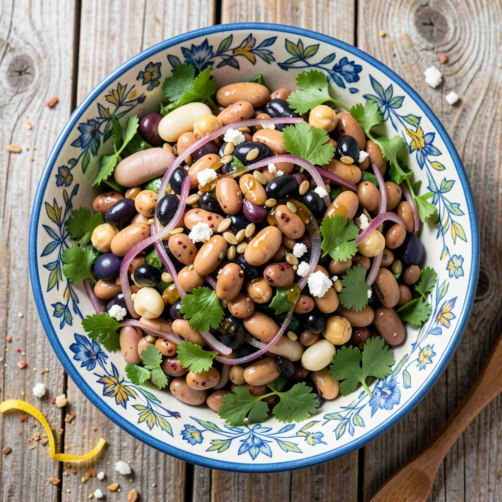 9 Bean Salad Recipe: Pantry Staples Packed With Crunchy Texture Layers