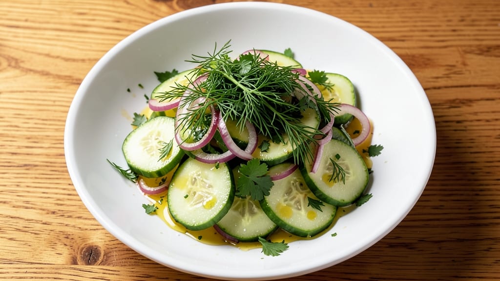 Cucumber Salad Recipe No Mayo: Refreshing Herb Vinaigrette Crunch