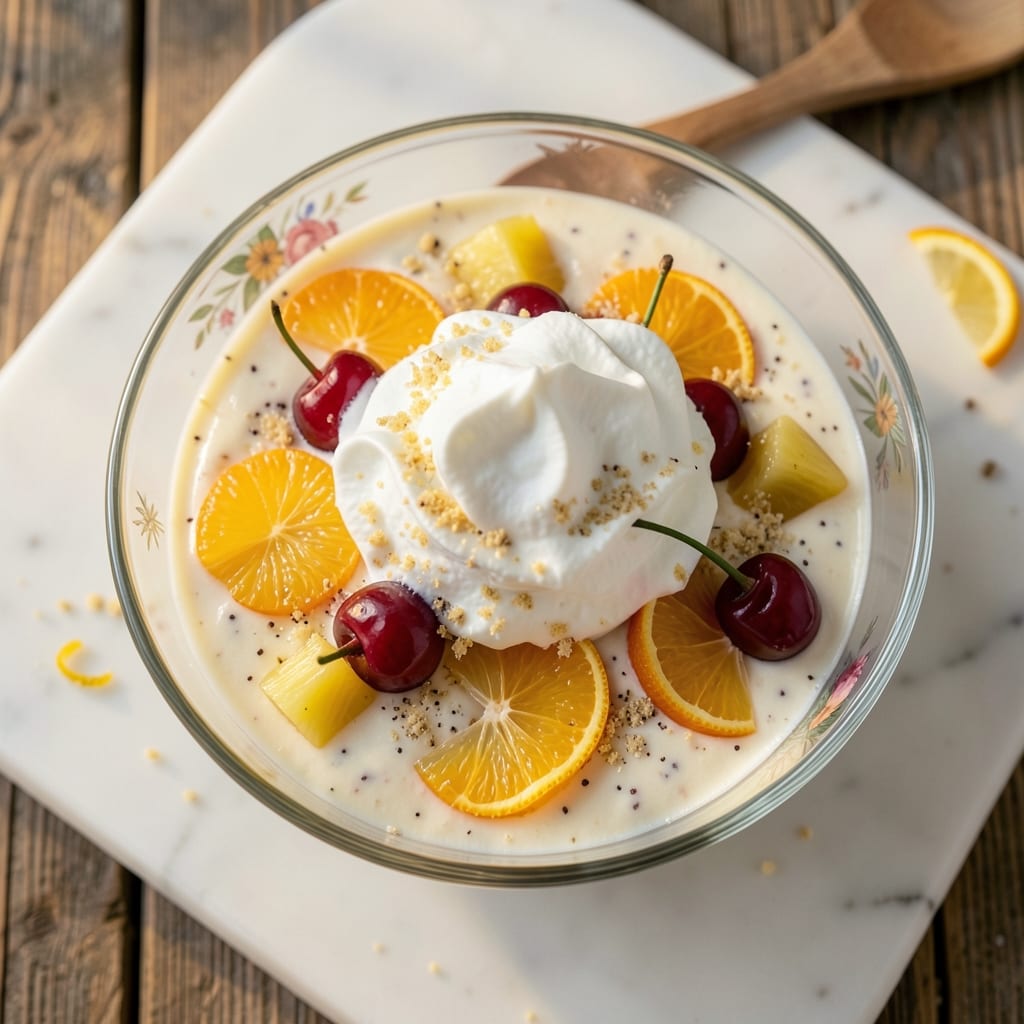 Ambrosia Salad Recipe With Whipped Cream: Layered Vanilla Pudding and Fruit Bliss