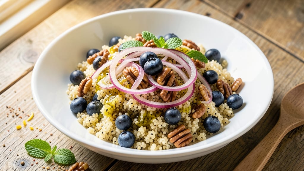 Blueberry Quinoa Salad Recipe: Sweet-Tart Burst With Crunchy Pecans