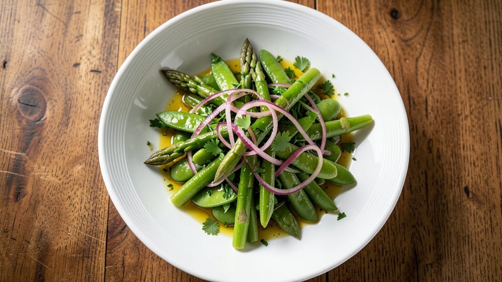 Asparagus and Snow Pea Salad Recipe: Crunchy Freshness With Light Citrus Dressing