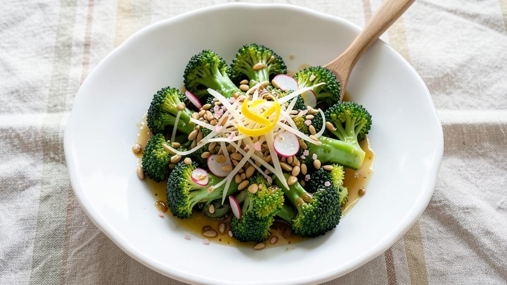 Broccoli Veg Salad Recipe: Crisp-Topped With Warm Sunflower Seeds