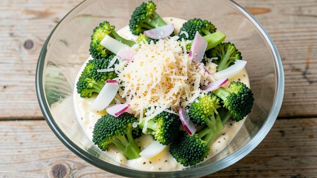 Broccoli Salad Supreme Recipe: Crispy Celery Crowns Over Creamy Parmesan Bliss