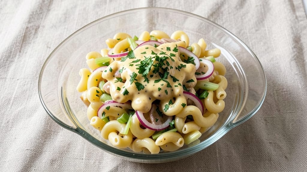 C&J Macaroni Salad Recipe: Celery Crown Crunch Meets Creamy Anchovy Parmesan