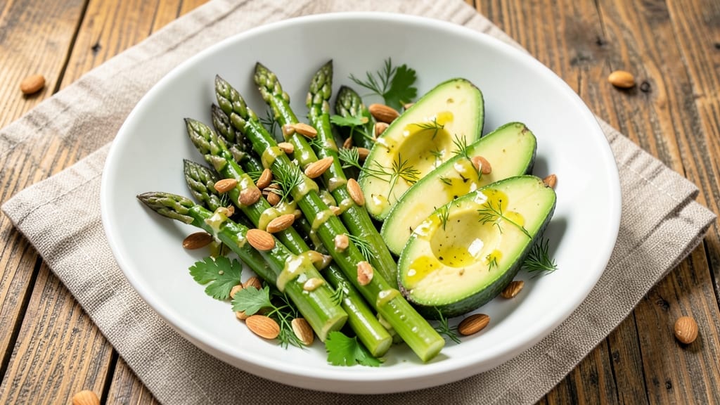 Asparagus and Avocado Salad Recipe: Bright Herb Zing With Crunchy Edges