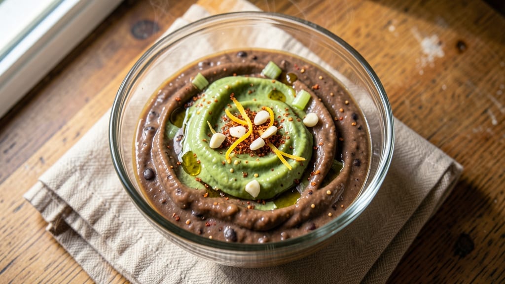 Black Bean Salad Dressing Recipe: Smoky Avocado Cream With Crunchy Celery Bites
