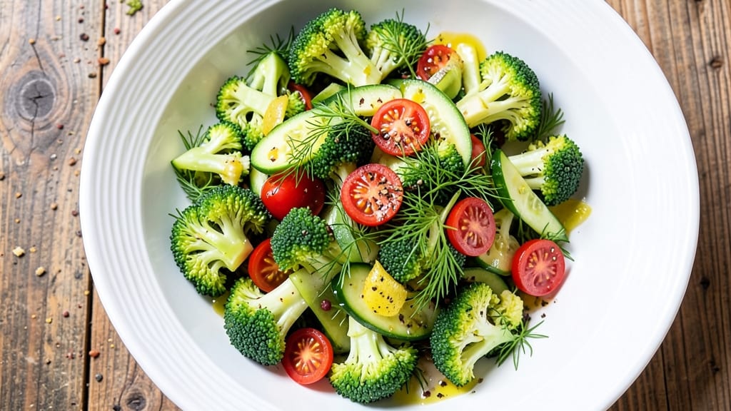 Broccoli Cucumber Tomato Salad Recipe: Bright Herb Zing With Crunchy Texture