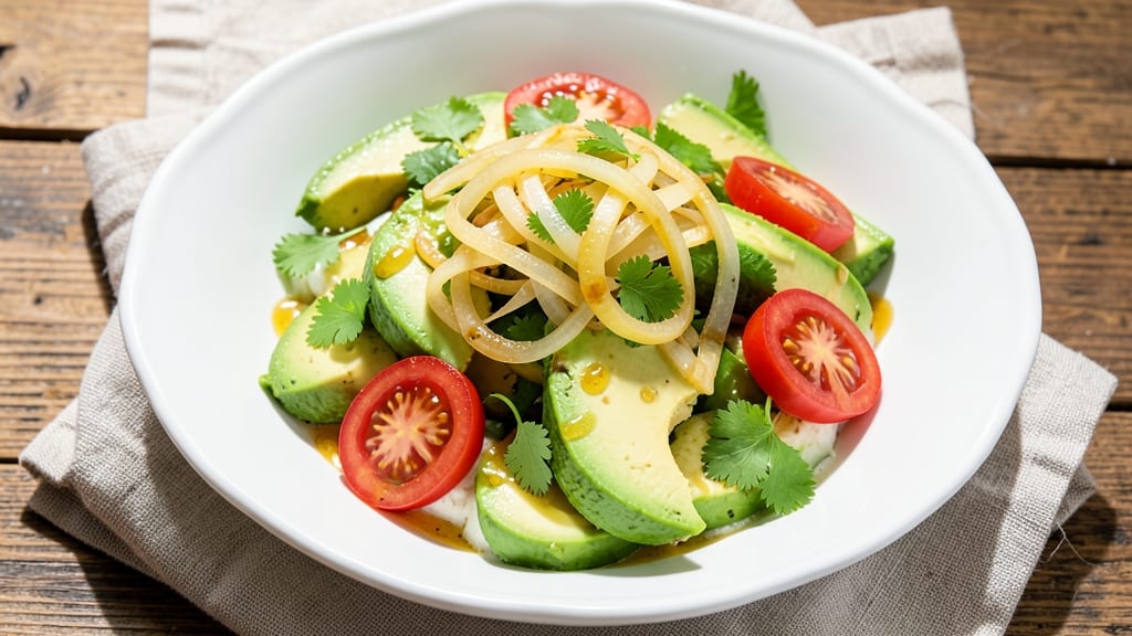 Avocado Tomato Onion Salad Recipe: Bright Zesty Layers in 10 Minutes