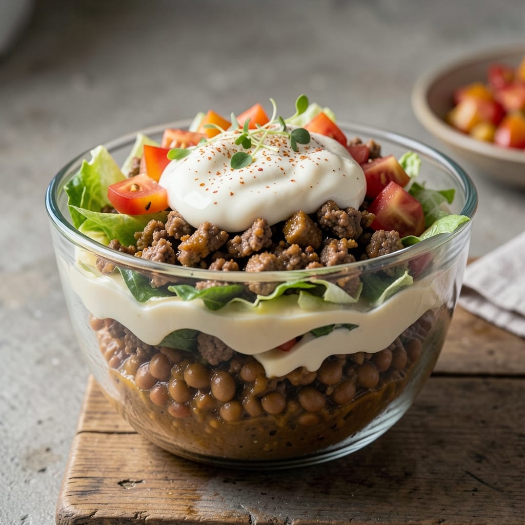 7-Layer Salad Recipe With Sour Cream: Layered Crunch and Creamy Dream