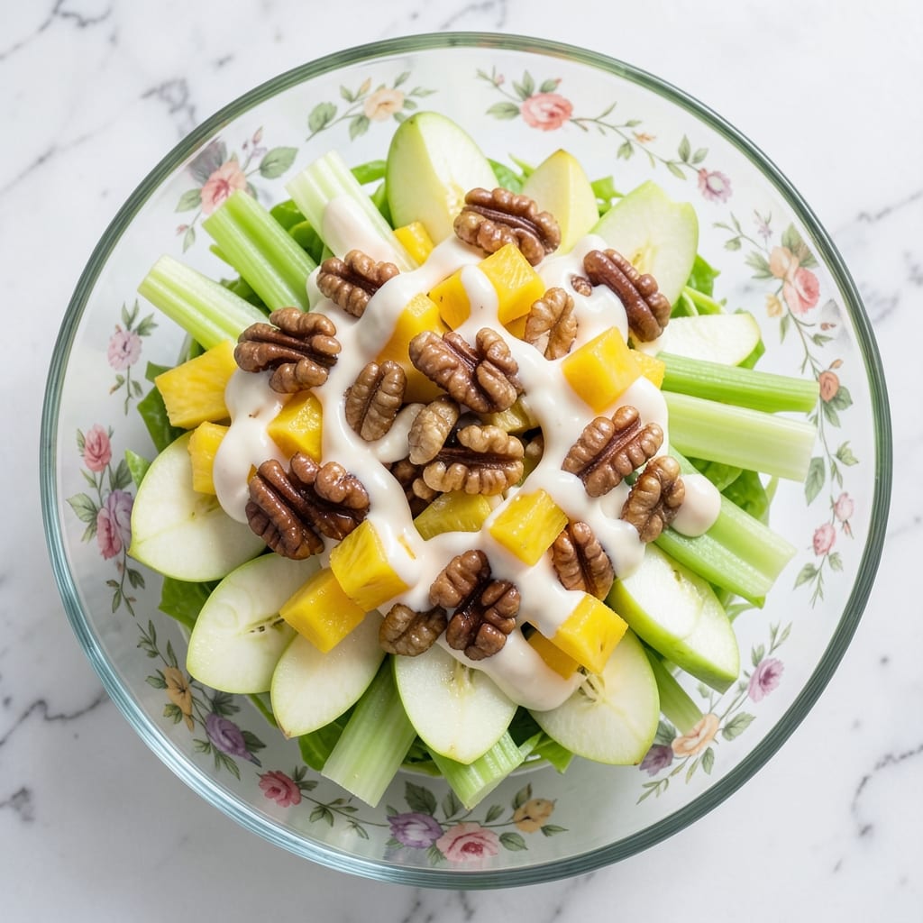 Ambrosia Waldorf Salad Recipe: Classic Creamy Layers With Pineapple Crunch