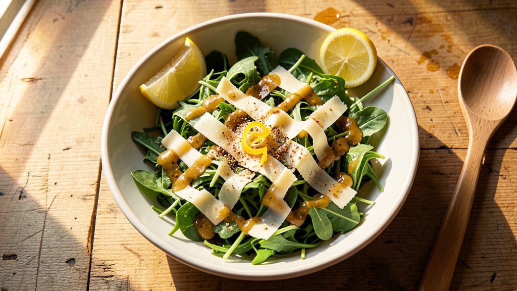 Arugula Parmesan Salad Recipe: Peppery Greens and Nutty Cheese Harmony