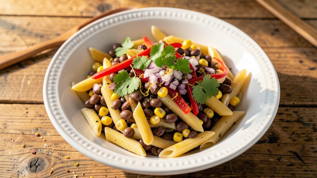 Black Bean and Corn Pasta Salad Recipe: Zesty Lime and Cilantro Brightness