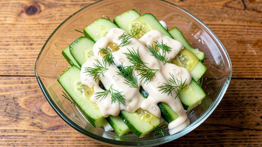 Cucumber Salad Recipe With Sour Cream, Vinegar, and Sugar: Cool Refreshment for Picnics and BBQs