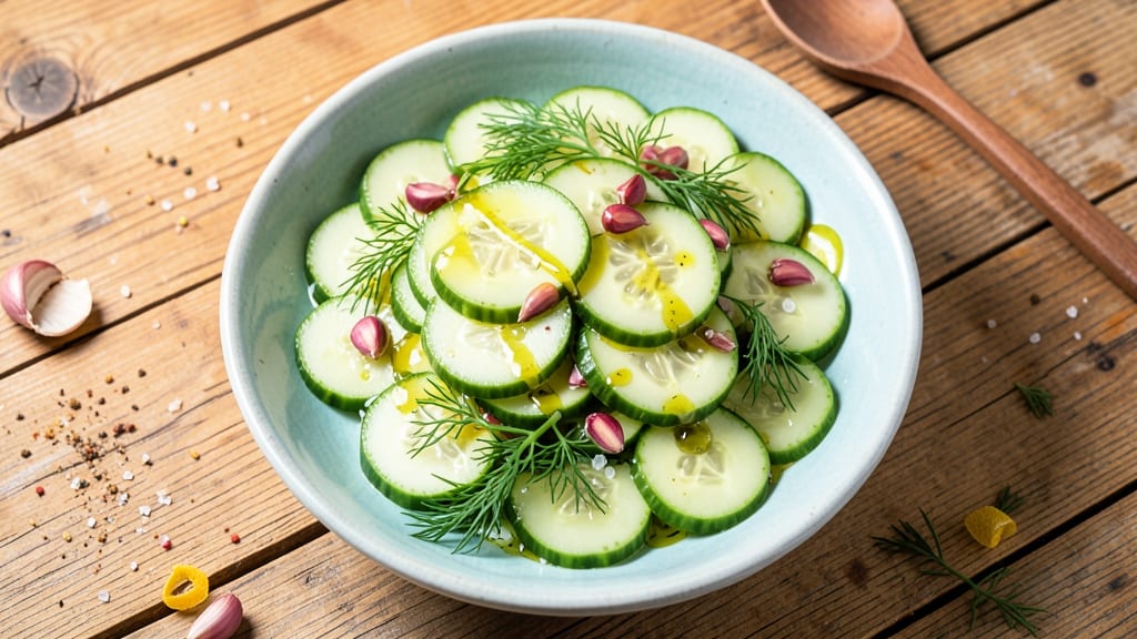 Cucumber Salad Recipe With White Wine Vinegar: Zesty Crunch in 10 Minutes