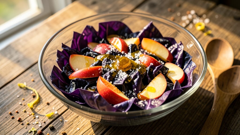 Blue Cabbage Salad Recipe: Purple-Hued Crunch With Tangy Apple Bite