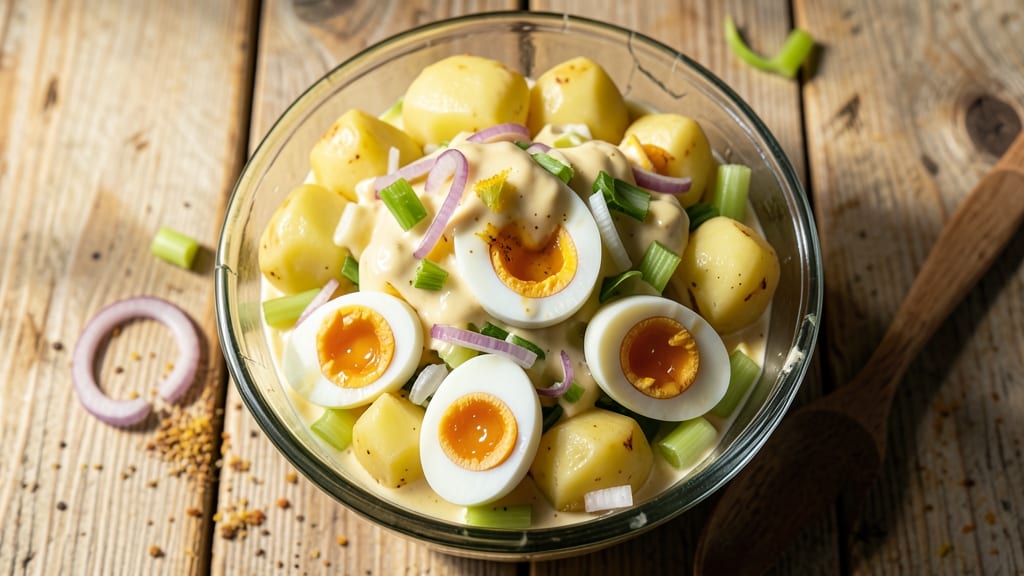 Authentic Amish Potato Salad Recipe: Mayonnaise-Lightened Classic With Crisp Celery Crowns