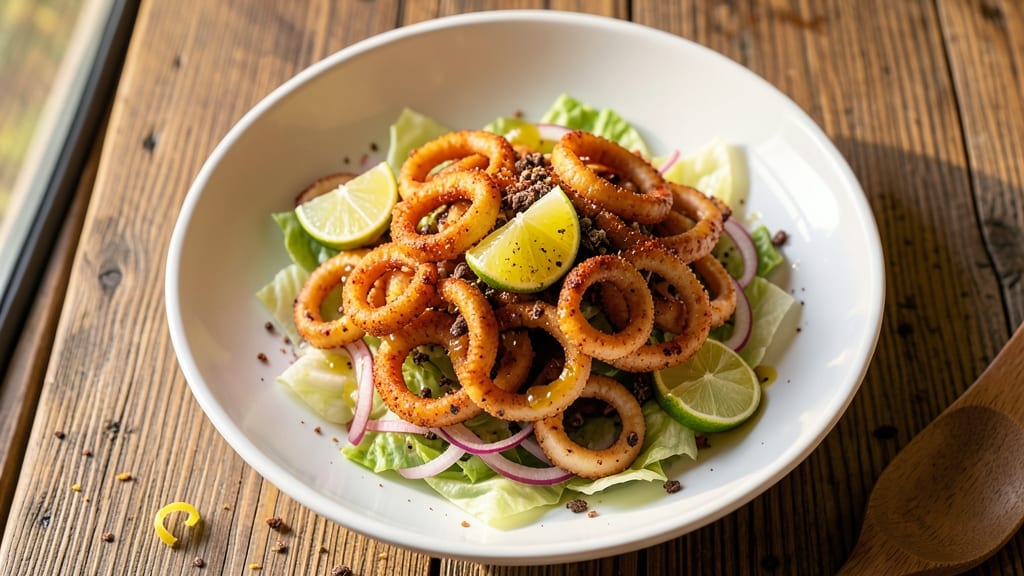 Asia De Cuba Calamari Salad Recipe: Crispy Squid Over Tangy Lime-Anchovy Bliss