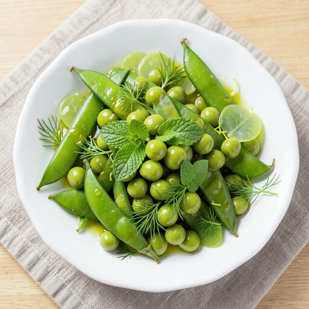3 Pea Salad Recipe: Sweet Peas and Crunchy Herb Contrast
