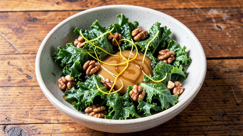 Blue Apron Kale Salad Recipe: Wilted Greens with Toasted Walnut Crunch