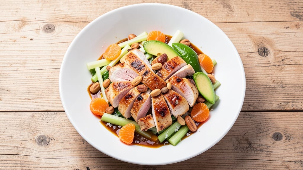 Buddha Bar Chicken Salad Recipe: Smoky Grilled Chicken and Crunchy Celery Crowns