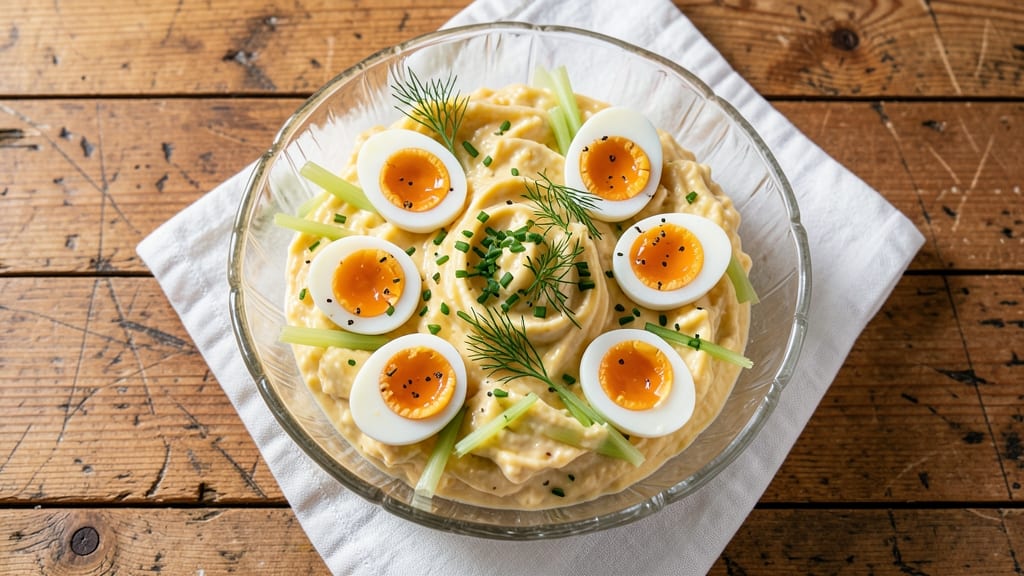 Award Winning Egg Salad Recipe: Crisp Celery Crowns and Zesty Herb Velout