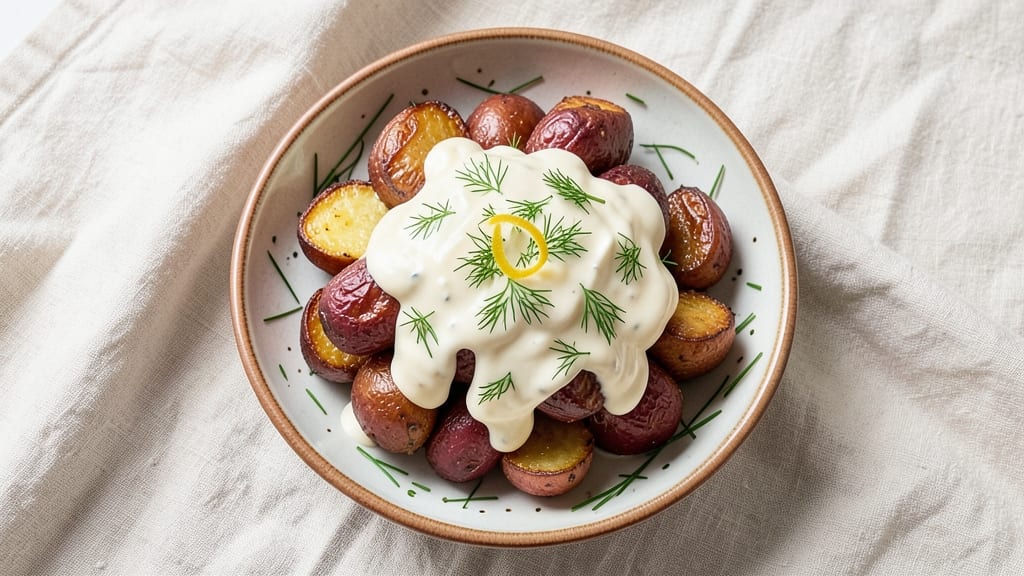 Baked Red Potato Salad Recipe: Warm, Fluffy Potatoes with Crispy Skin