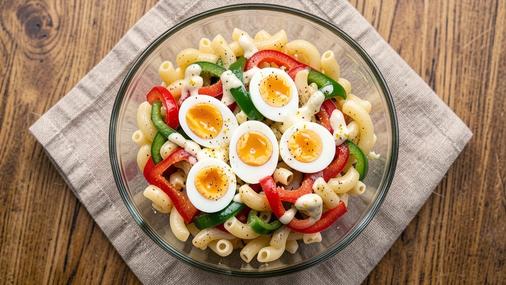 Macaroni Salad Recipe No Celery: Crispy Croutons and Herb-Infused Creaminess