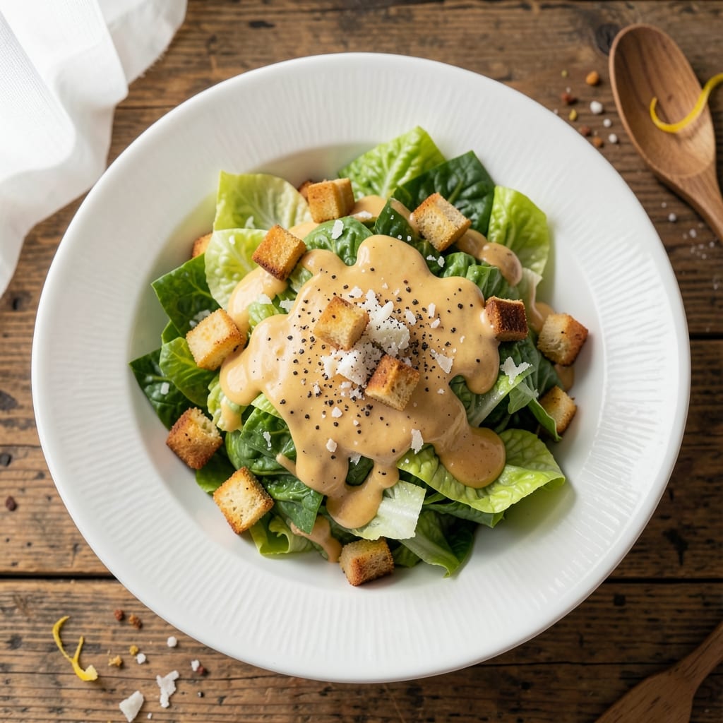 American Caesar Salad Recipe: Crispy Croutons and Parmesan Gold